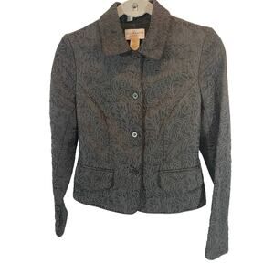 JACLYN SMITH CLASSIC BLAZER, SIZE SMALL, EMBROIDERED